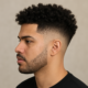 Burst fade haircut for curly hair