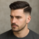 Mid taper fade with comb over