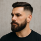 Drop fade with beard and mustache