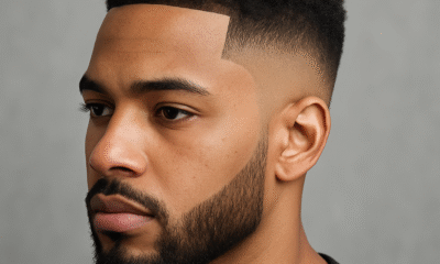 Drop fade with line-up haircut