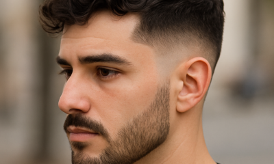 Drop fade with wavy hair
