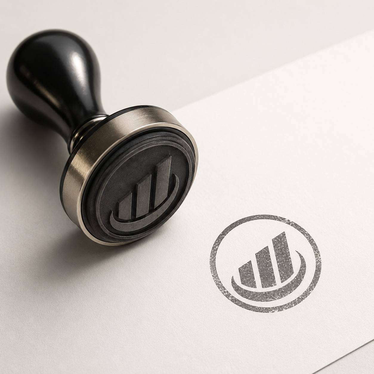 Business Logo Rubber Stamp